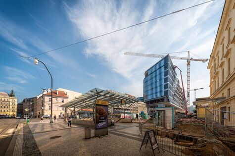 The new square in front of Masaryčka